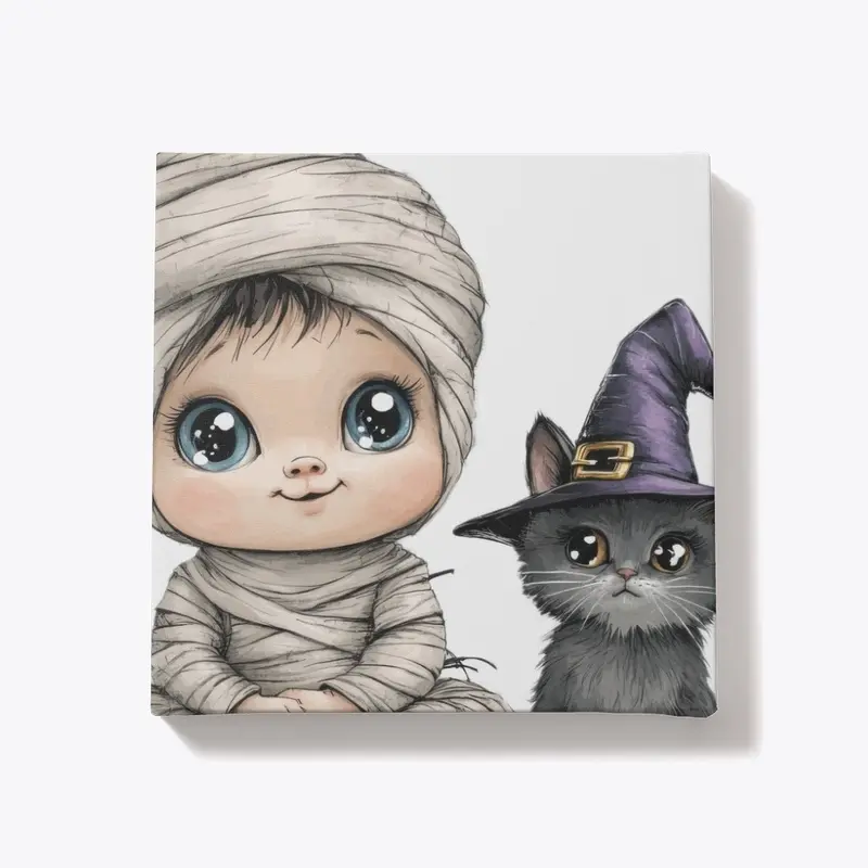 Mummy Baby and Witchy Kitten