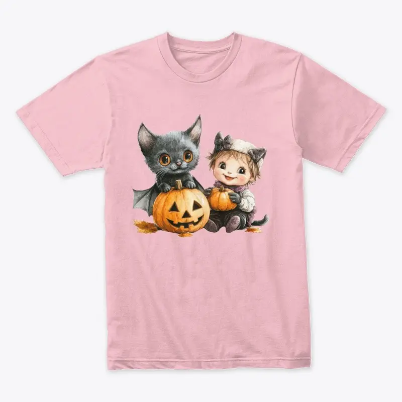 Bat Cat and Pumpkin Baby